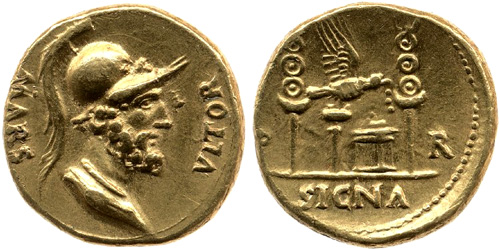 civil wars roman coin aureus